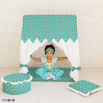 Текстильный домик с пуфиком - Дворец Жасмин 